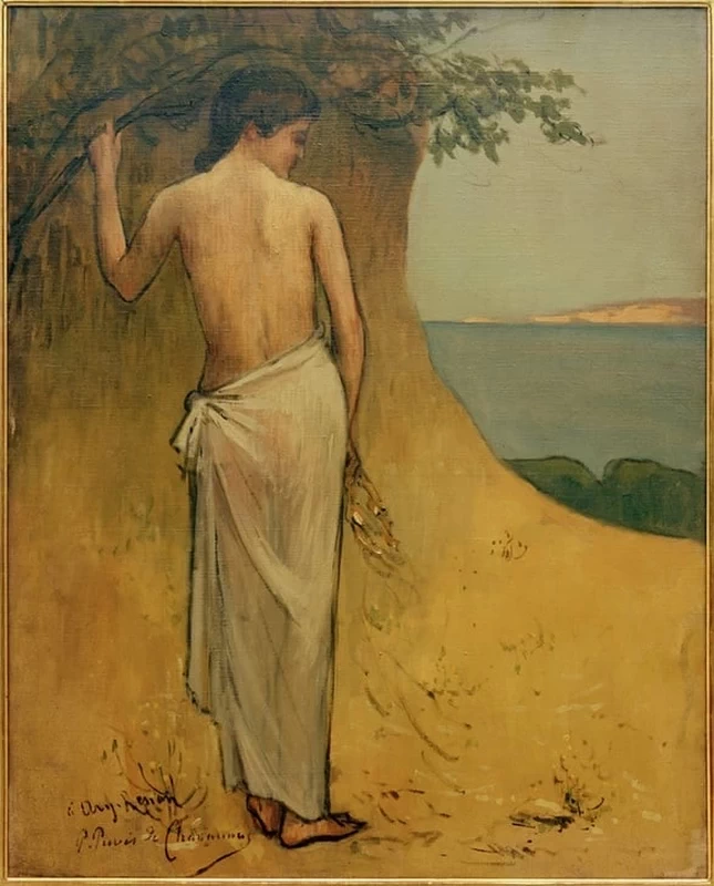Pierre Puvis de Chavannes - Giovane ragazza al mare, München, Neue Pinakothek